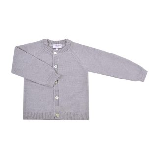 Alenza, Gilet col rond 100% laine mérinos, Gris