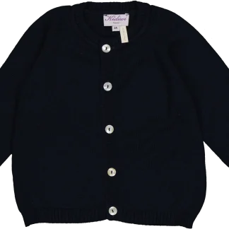 Alenza, Gilet col rond 100% laine mérinos, Marine