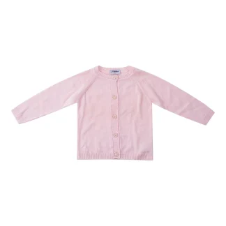 Alenza, Gilet col rond 100% laine mérinos, Rose