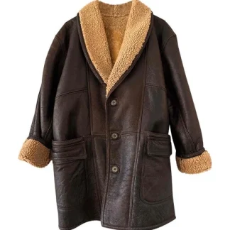 Manteau en peau lainée
